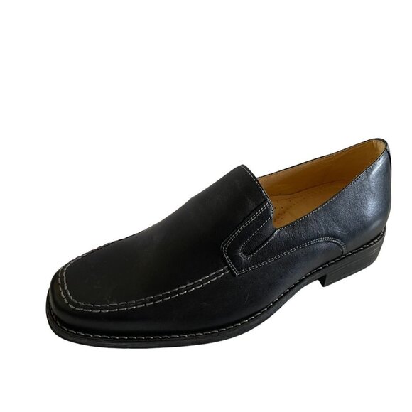 Sandro Moscoloni Mens EUC Black Leather Marc Venetian Dress Loafers Shoes Size 9 main image 8